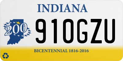 IN license plate 910GZU