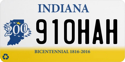 IN license plate 910HAH