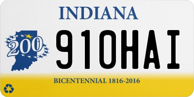 IN license plate 910HAI