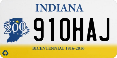 IN license plate 910HAJ