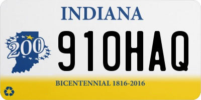 IN license plate 910HAQ