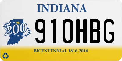 IN license plate 910HBG