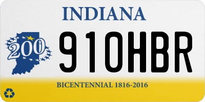 IN license plate 910HBR