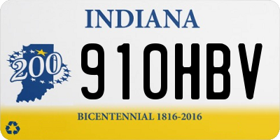 IN license plate 910HBV