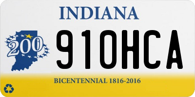 IN license plate 910HCA