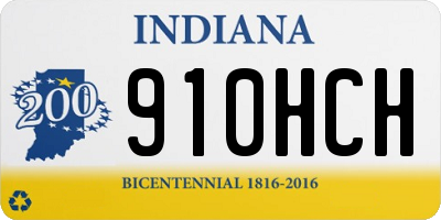 IN license plate 910HCH