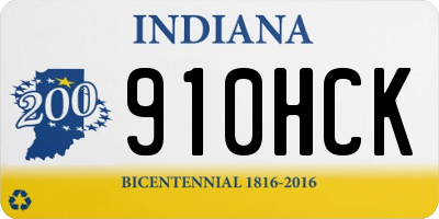 IN license plate 910HCK