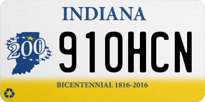IN license plate 910HCN