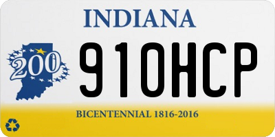 IN license plate 910HCP