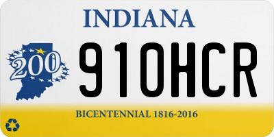 IN license plate 910HCR
