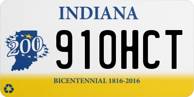 IN license plate 910HCT