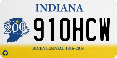 IN license plate 910HCW