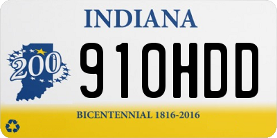 IN license plate 910HDD