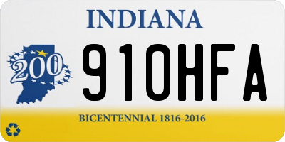 IN license plate 910HFA