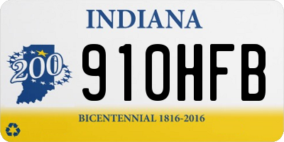 IN license plate 910HFB