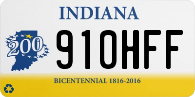 IN license plate 910HFF