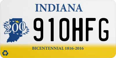 IN license plate 910HFG