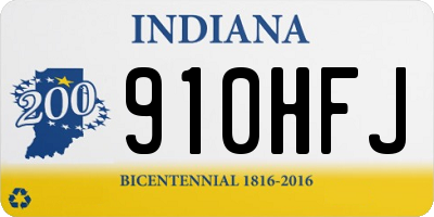 IN license plate 910HFJ