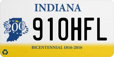 IN license plate 910HFL