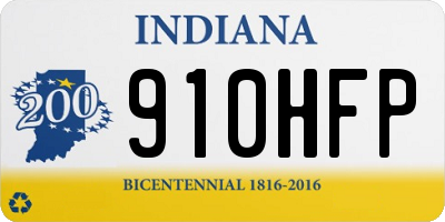 IN license plate 910HFP