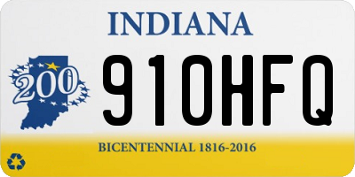 IN license plate 910HFQ