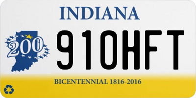 IN license plate 910HFT