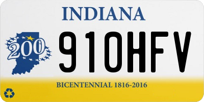IN license plate 910HFV