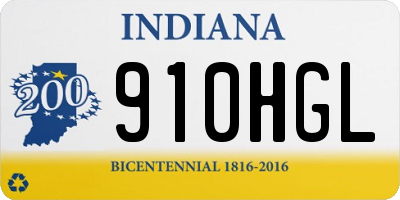IN license plate 910HGL