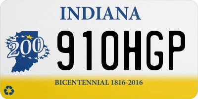 IN license plate 910HGP