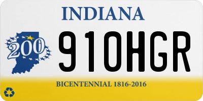 IN license plate 910HGR