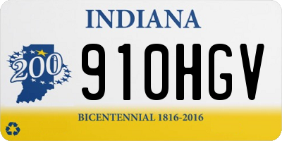 IN license plate 910HGV