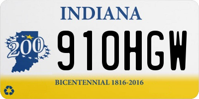IN license plate 910HGW