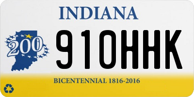 IN license plate 910HHK