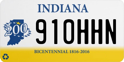 IN license plate 910HHN
