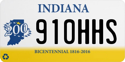 IN license plate 910HHS