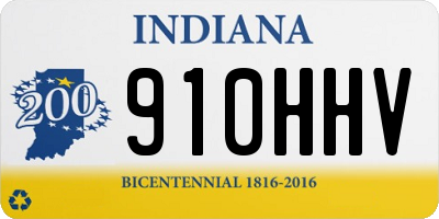 IN license plate 910HHV