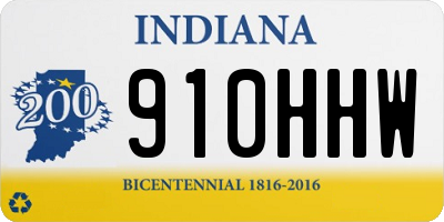IN license plate 910HHW