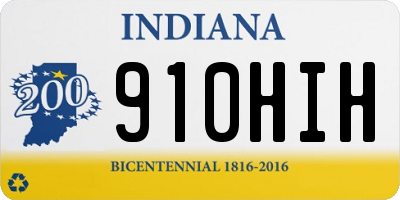 IN license plate 910HIH