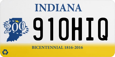IN license plate 910HIQ