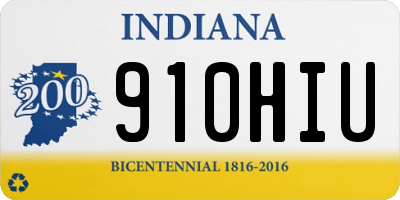 IN license plate 910HIU