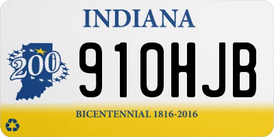 IN license plate 910HJB