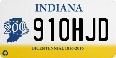 IN license plate 910HJD