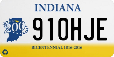 IN license plate 910HJE