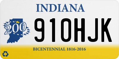 IN license plate 910HJK