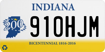 IN license plate 910HJM
