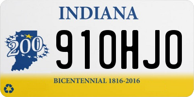 IN license plate 910HJO
