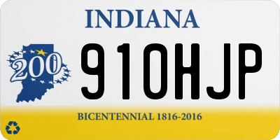 IN license plate 910HJP