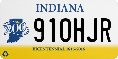 IN license plate 910HJR