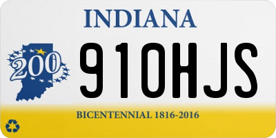 IN license plate 910HJS