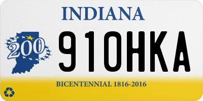 IN license plate 910HKA